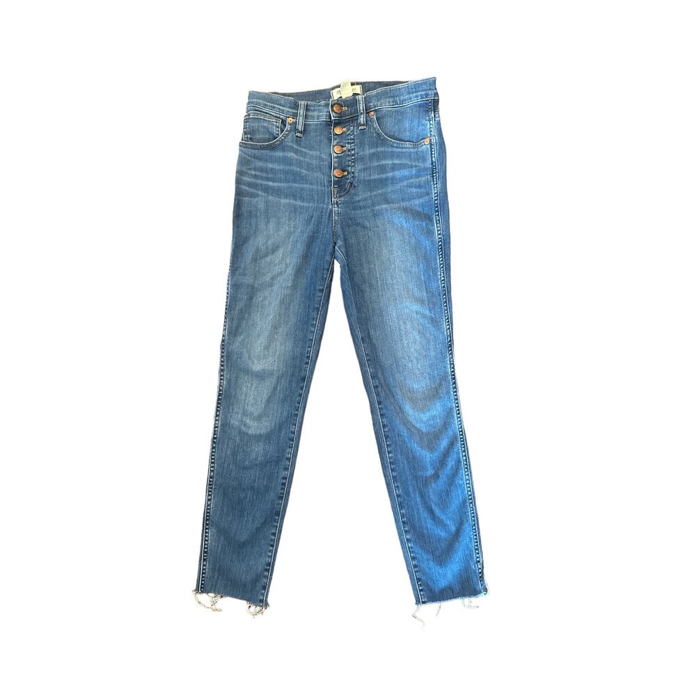 27 Madewell 10" High Rise Skinny Button Through Jean Tencel Denim Pant Brinville
